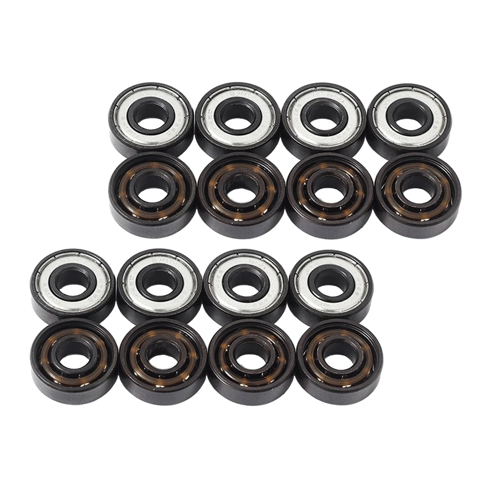 16 Pack Replacement Skateboard Bearings 8mm Scooter Wheels Accessories