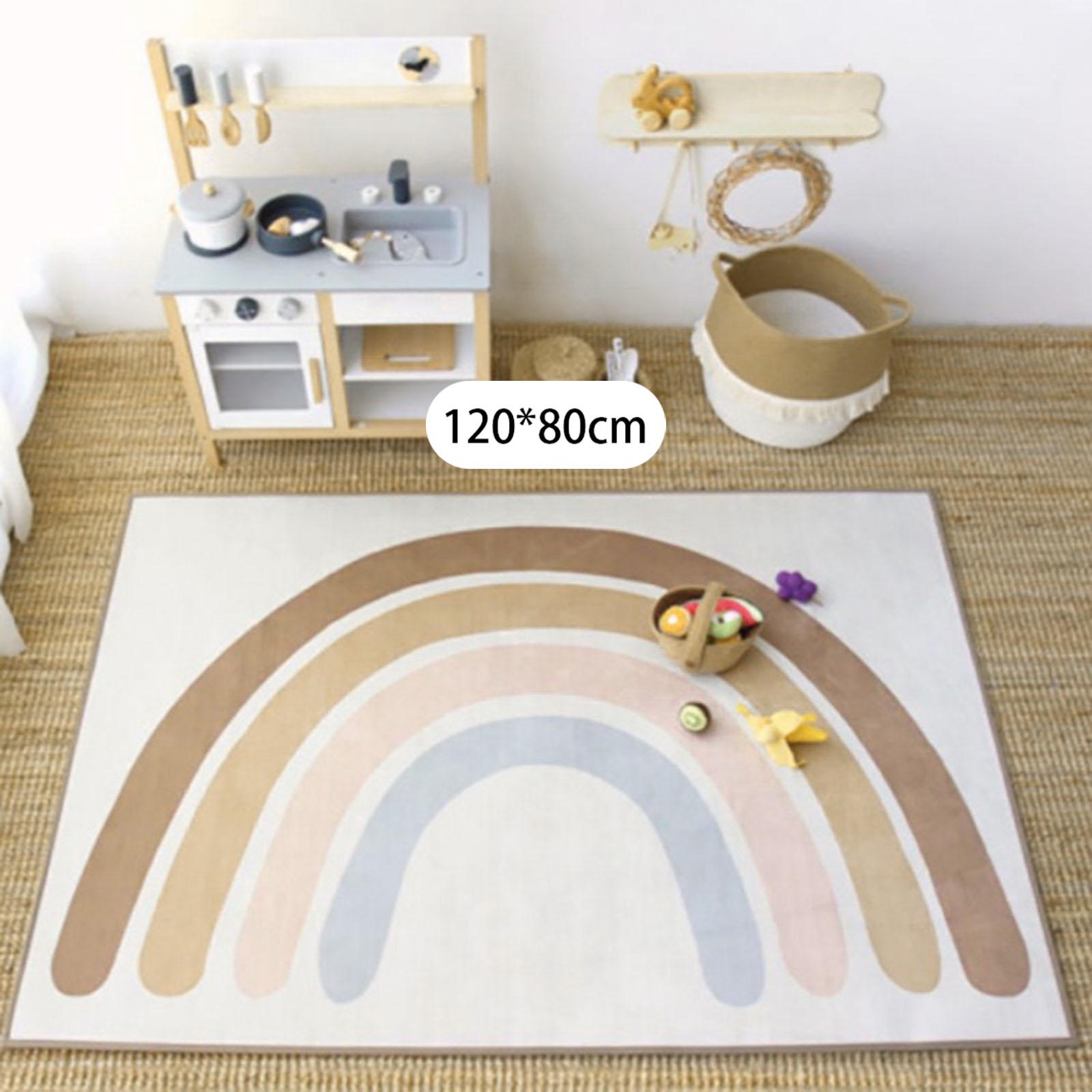 Non-Slide Rainbow Kids Carpet, Floor Rug for Kids Room Kindergarten Nursery Infant