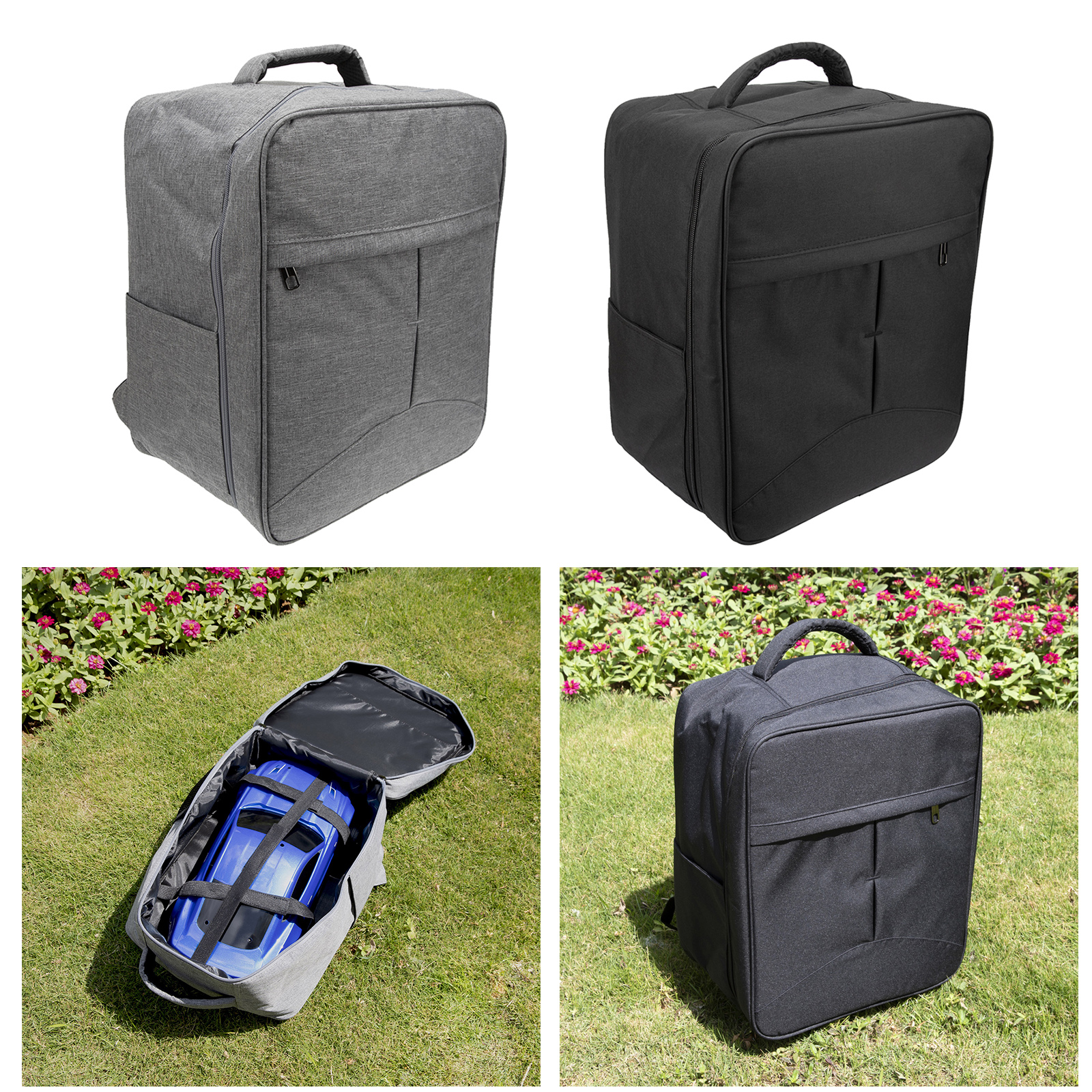 Professional Travel Backpack Case Carry Storage Shoulder Bag for 1/10 RC On-Road Crawler Buggy Car Large Capacity