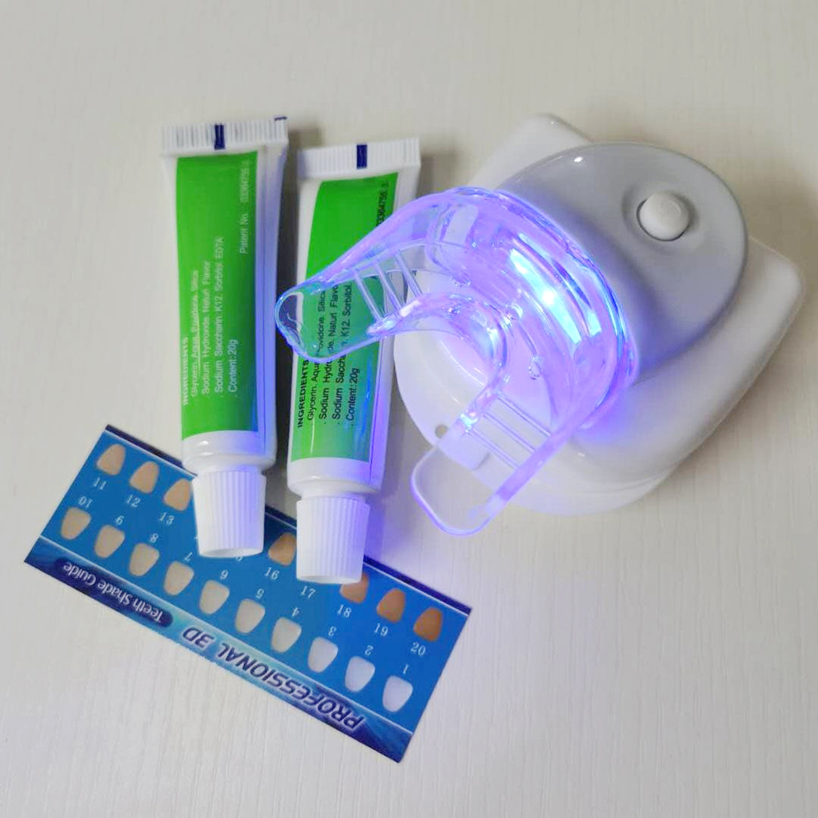 Professional Teeth Whitening Kit with Cold LED Whitening Gel Storage Box