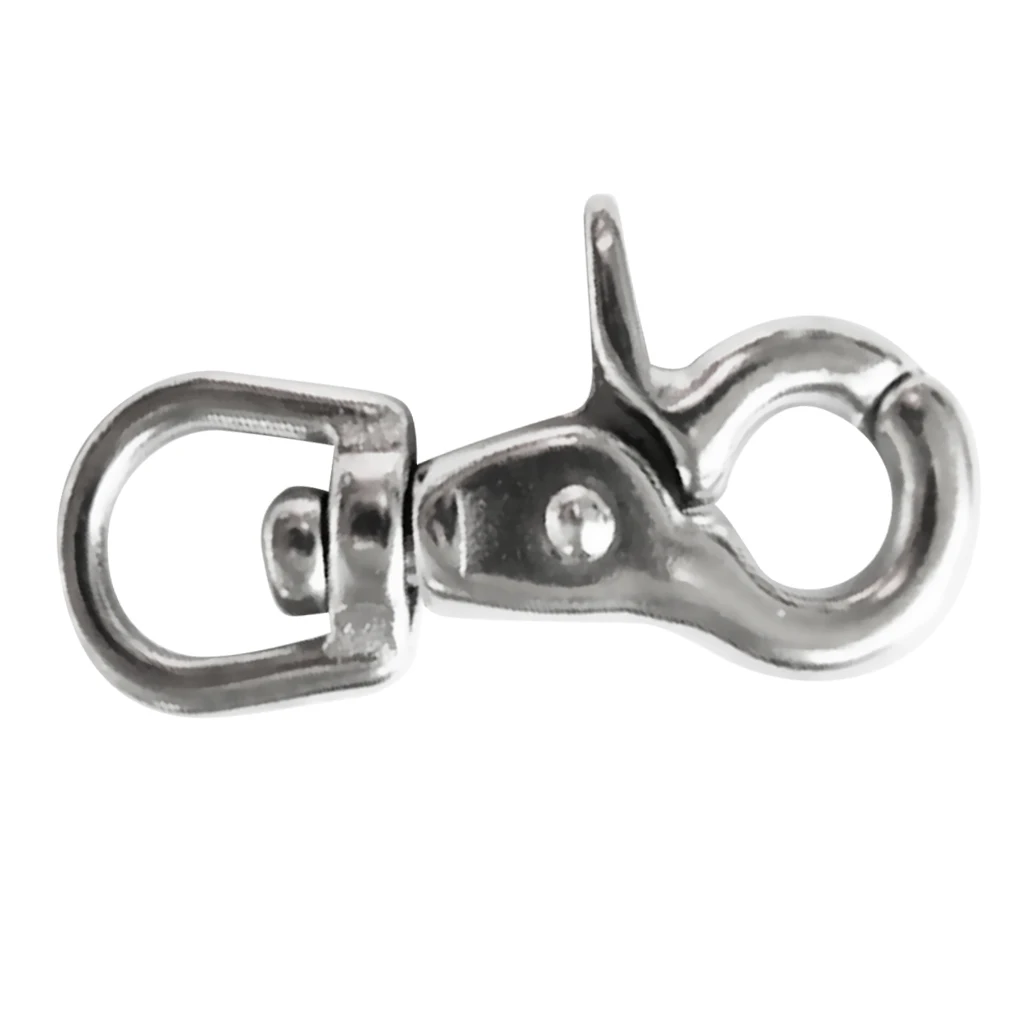 100x Mini Stainless Steel Spring Buckles Clip Snap Hooks Lobster Claw Clasps 