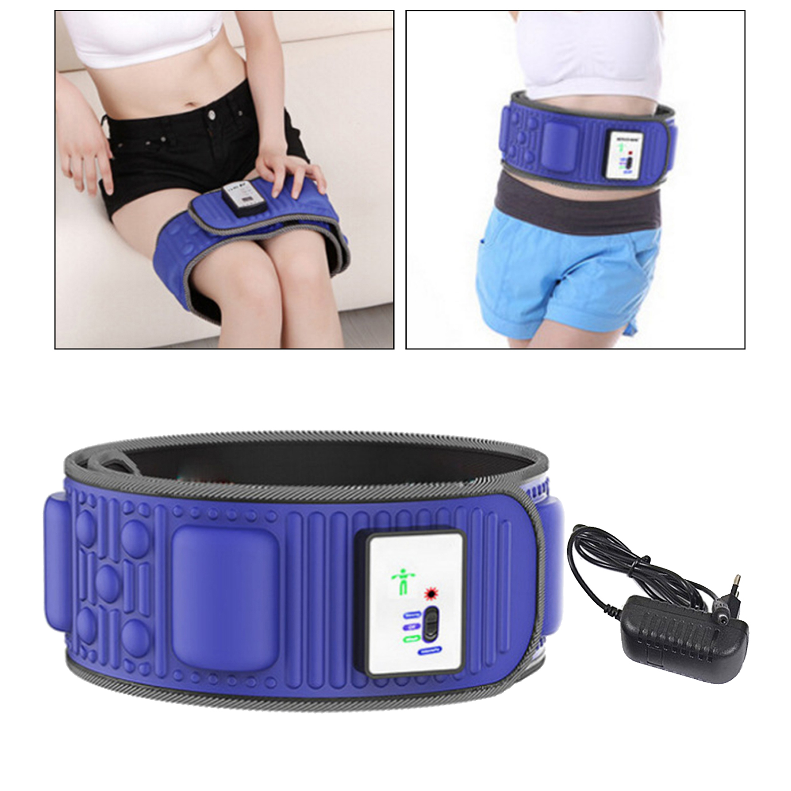 Abdominal Slimming Belt Training Stimulator Vibrating Belly Muscle Waist Massager Home Workout Fitness Toning Belt Weight Loss