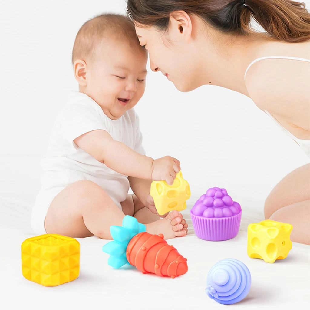 6piece Kids Ball Toys Soft Toy Early Educational Toys Massage Soft Ball for Babies 0-3 Months