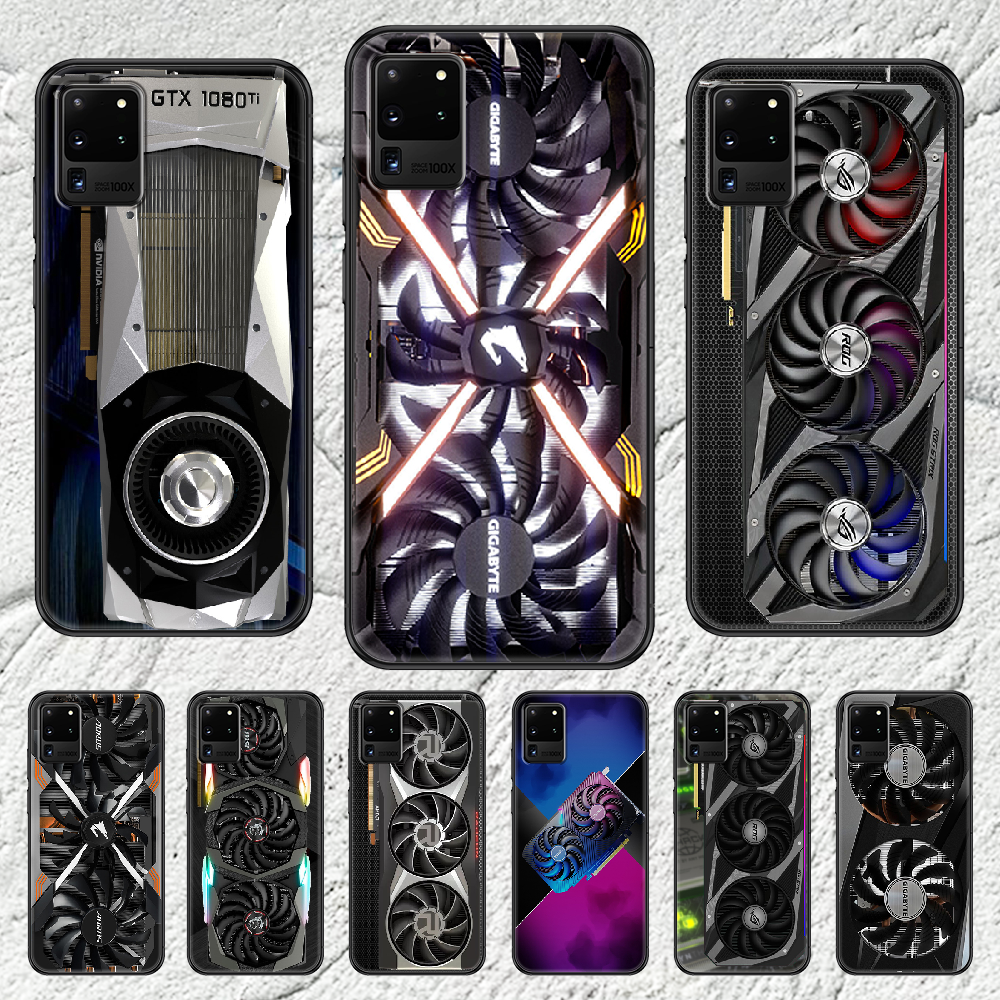 Graphics Card GPU Phone case For Samsung Galaxy Note 4 8 9 10 20 S8 S9 S10  S10E S20 Plus UITRA Ultra black luxury cover painting | AliExpress