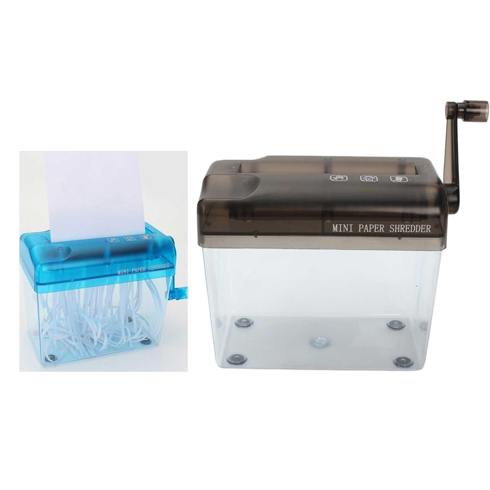 Shredder Hand Cranked Confidential Protection Space Saving Mini Single Sheet with Handle Lightweight for Paper Cutting Tool