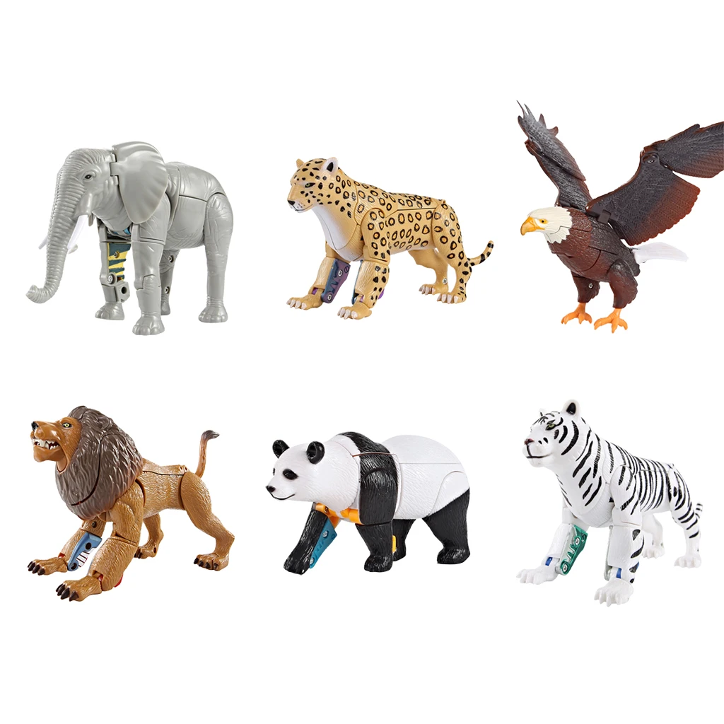 Educational Transform Animals Robot Action Figure Toy Gift for Kids Toddlers