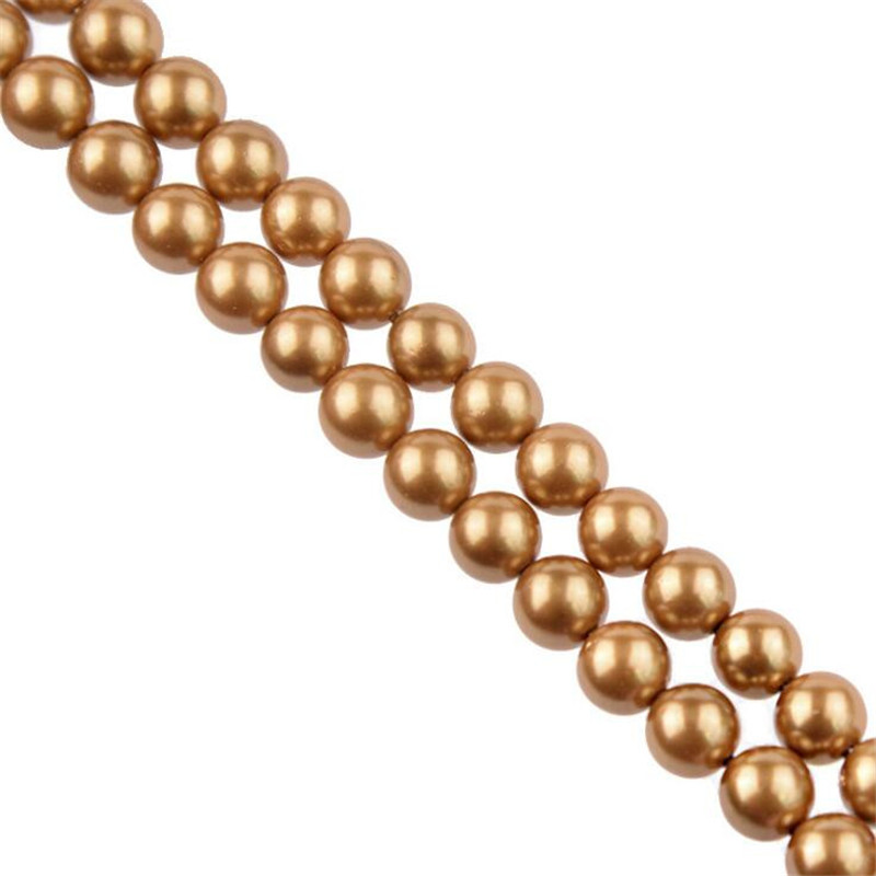 Wholesale OlingArt 4 6 8 10 12 14mm round Red multicolor Glass imitation pearl DIY Earrings Bracelet necklace jewelry making