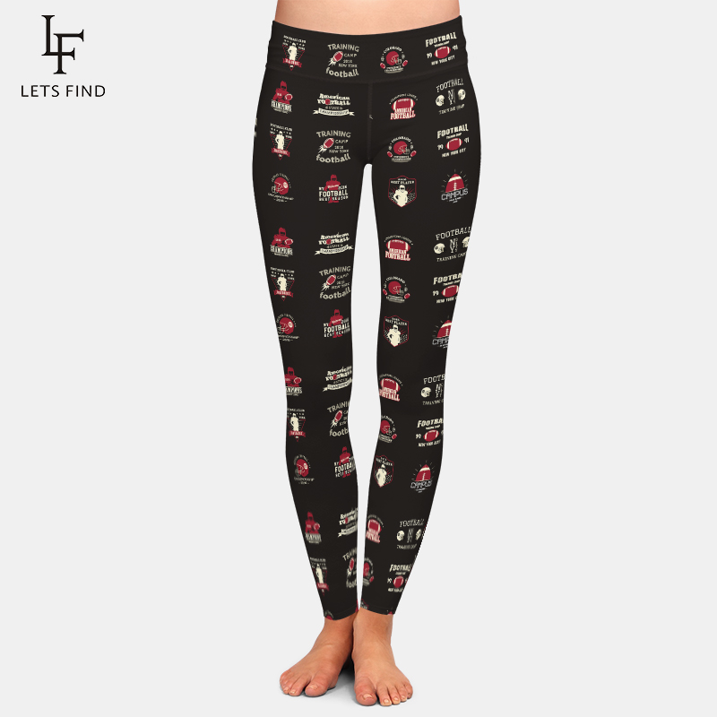 Letsfind nova leggings de futebol americano feminino