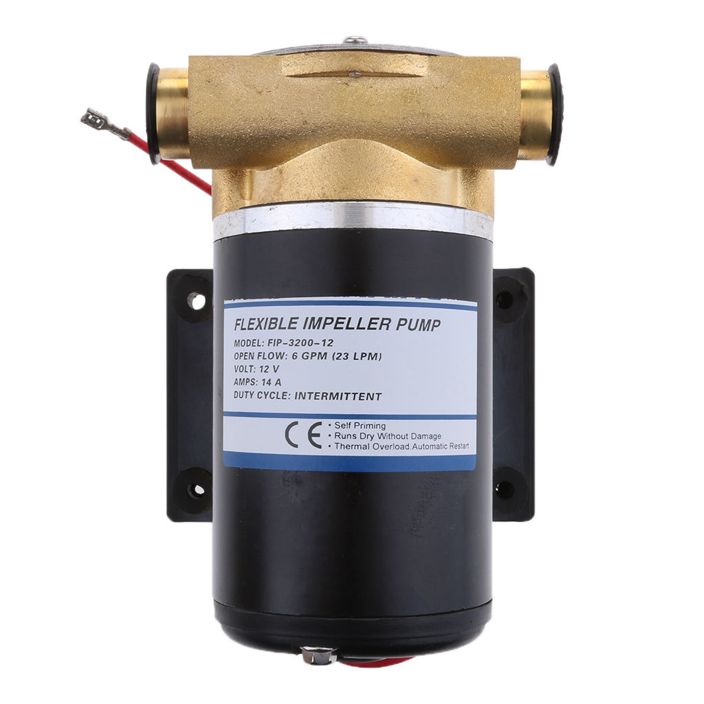 Boat Marine Yacht Washdown Bilge Pump, Deck Wash Pump. Vane Pump, Engine Cooling Pump KIT 12V 23L/min