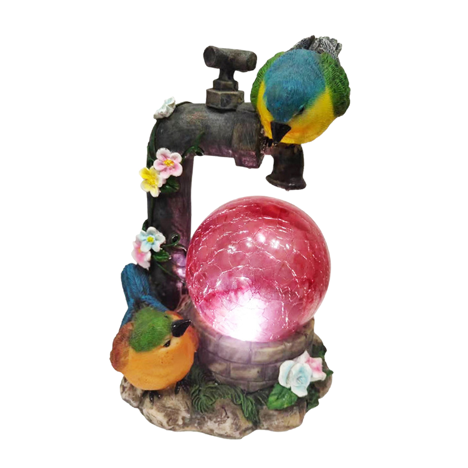 Craft Abstract Solar Garden Statues Lawn Novelty Sculpture Shelf Decor