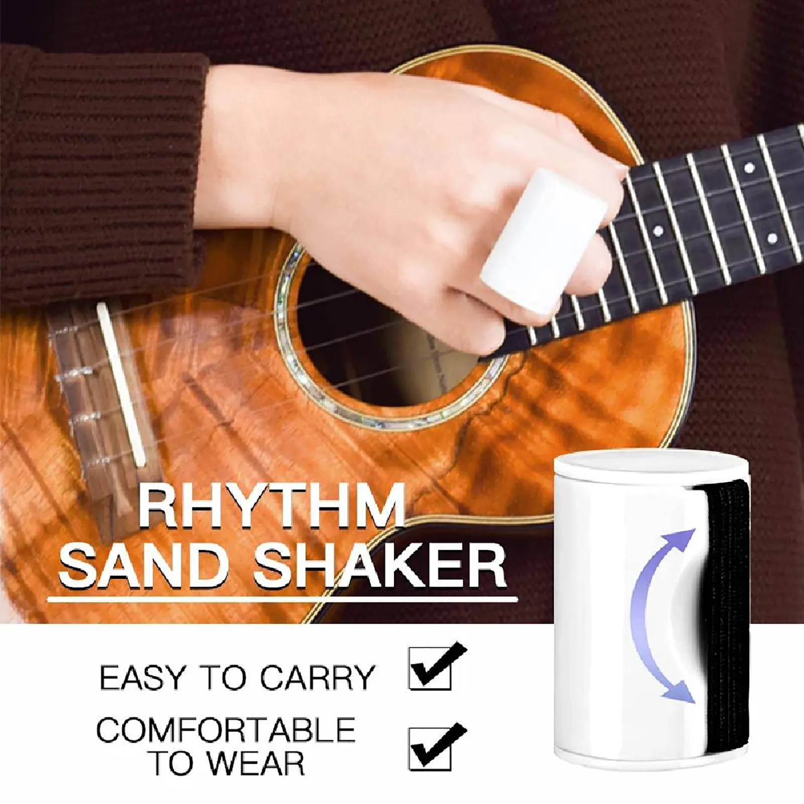 Ukulele Finger Sand Hammer Rhythm Shaker