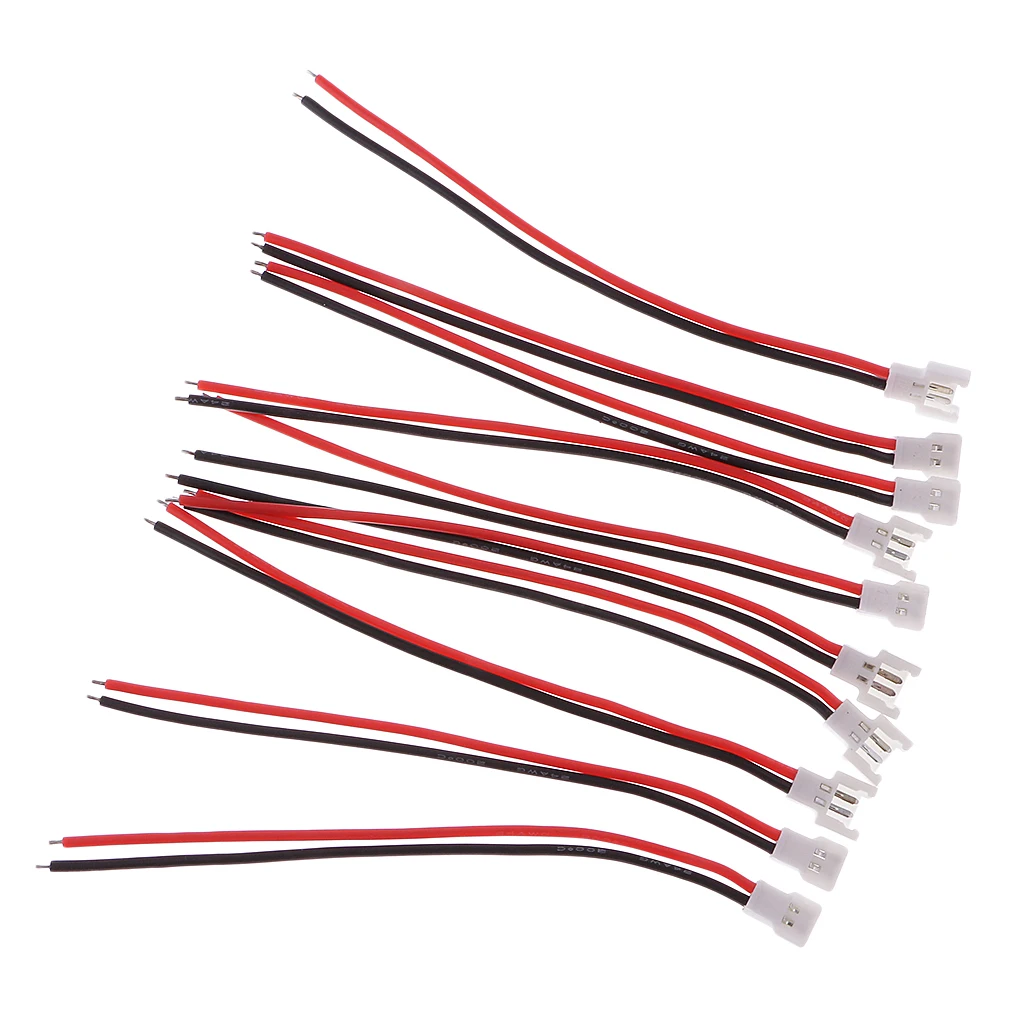 10x 1S 3.7V 2-Pin Battery Charging Adapter Cable For RC Model Vehicle Parts