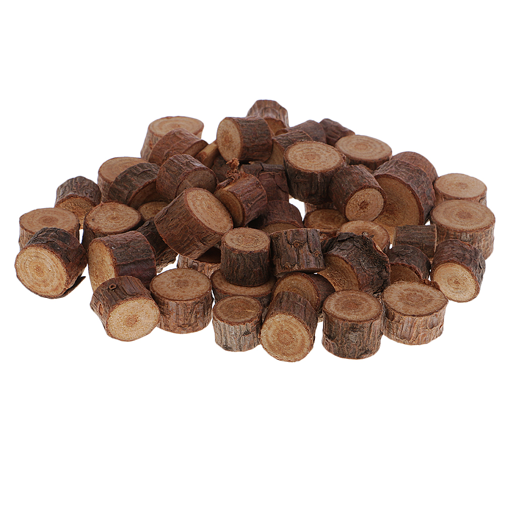 50 Pieces Wood Round Log Slice For Wedding Centerpiece Table Decoration 1-1.5cm