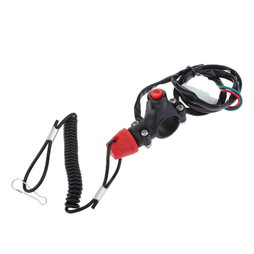 Pull Tether Stop Kill Switch Engine Safety Lanyard Handlebar Mount 47 49CC