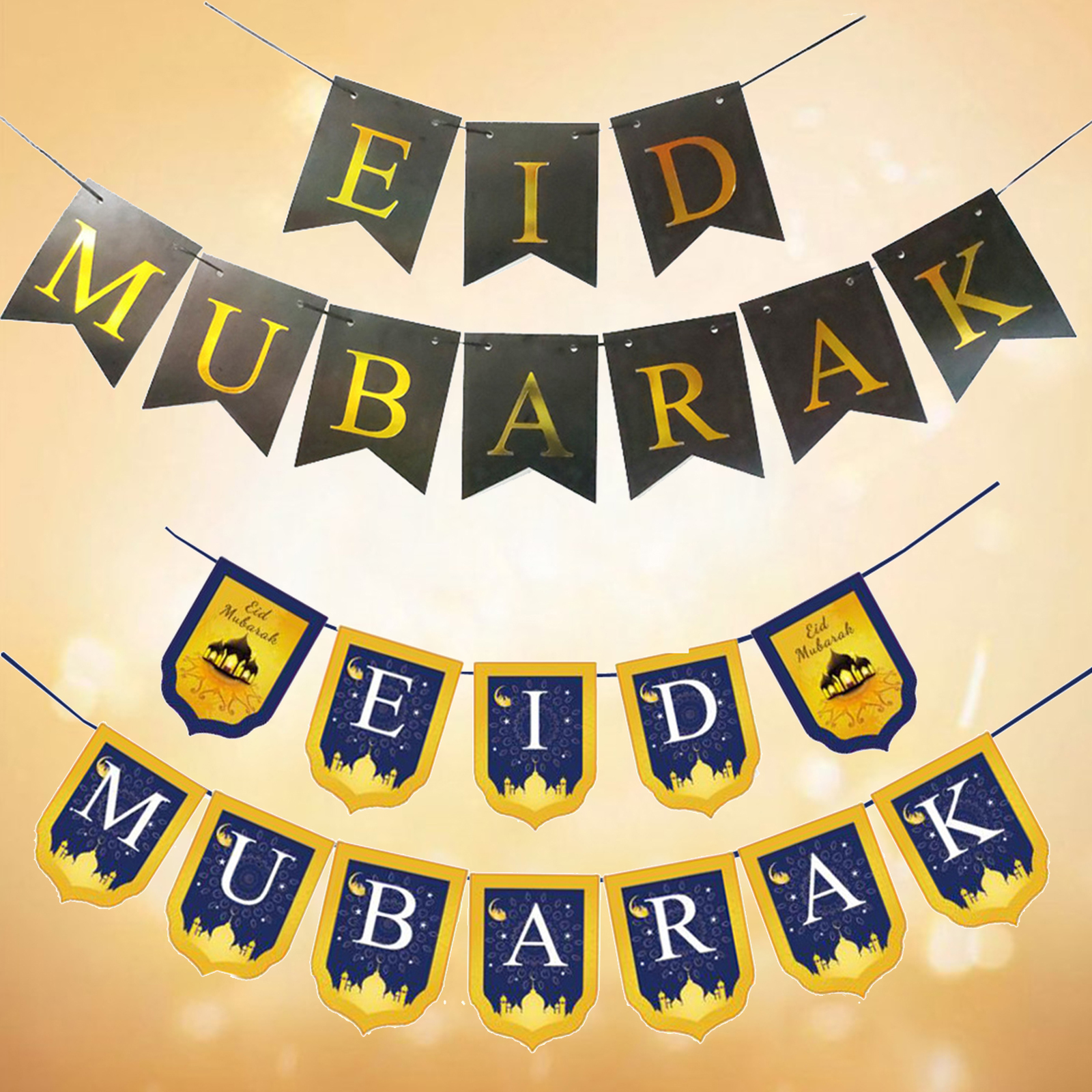 Eid Mubarak Banner Bunting Flag Eid Al-fitr ing Eid Bunting
