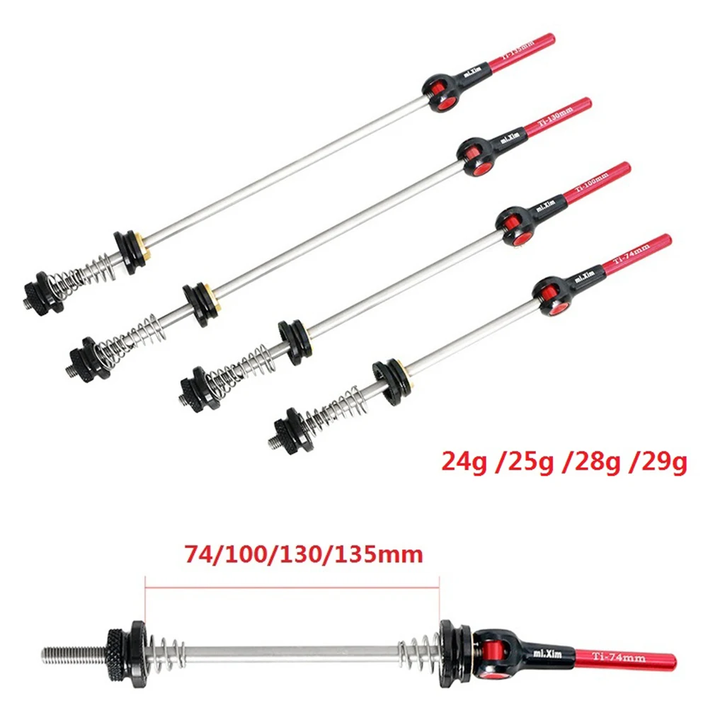 Bicycle Quick Release Clip Tool MTB Road Folding Bike Wheel Hub Front/Rear Skewers 74/100/130/135mm Front/Rear Bike Skewer