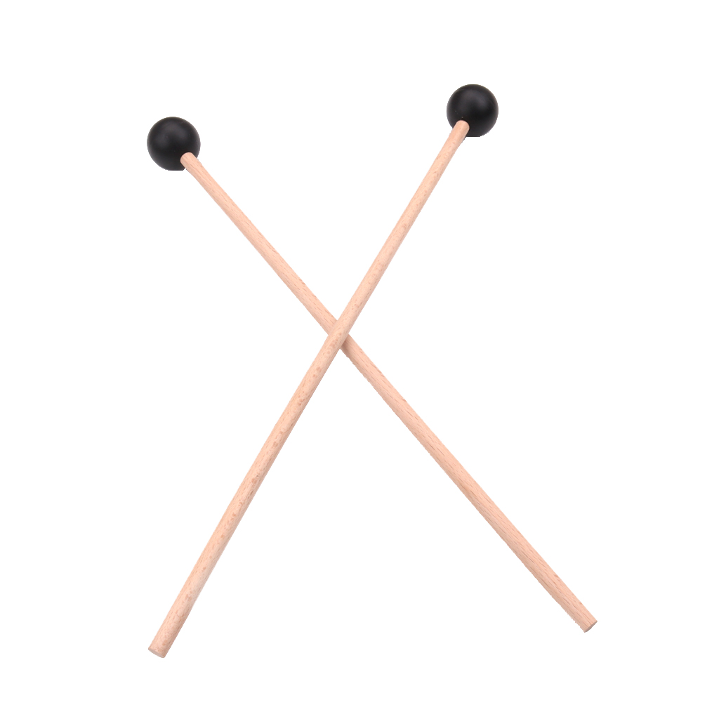 Pack of 2 Maple Marimba Mallets Rubber Hammer 365mm for Adults Beginners Kids