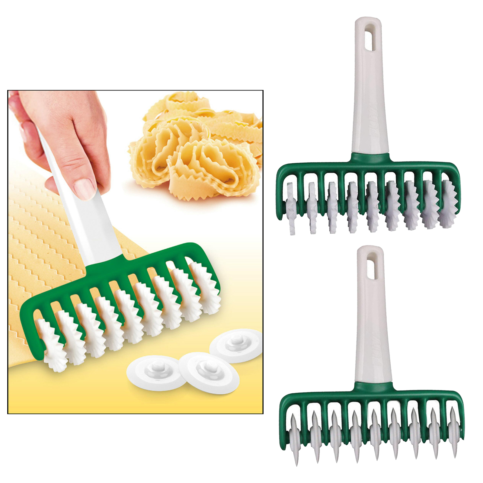 Baking Rolling Pastry Cutter Plastic Dough Rolling Biscuit Cutter for Cookie, Dumpling, Ravioli, Pierogi, Maker