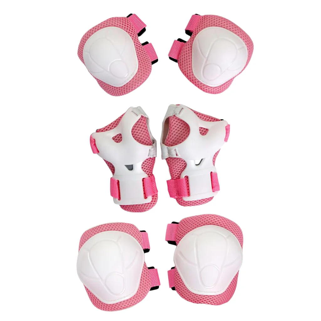 6 Pcs Kid Child Roller Skating Cycling Bicycle Skateboard Helmet Knee Wrist Guard Elbow Pad for Sports Safety Sportswear Access