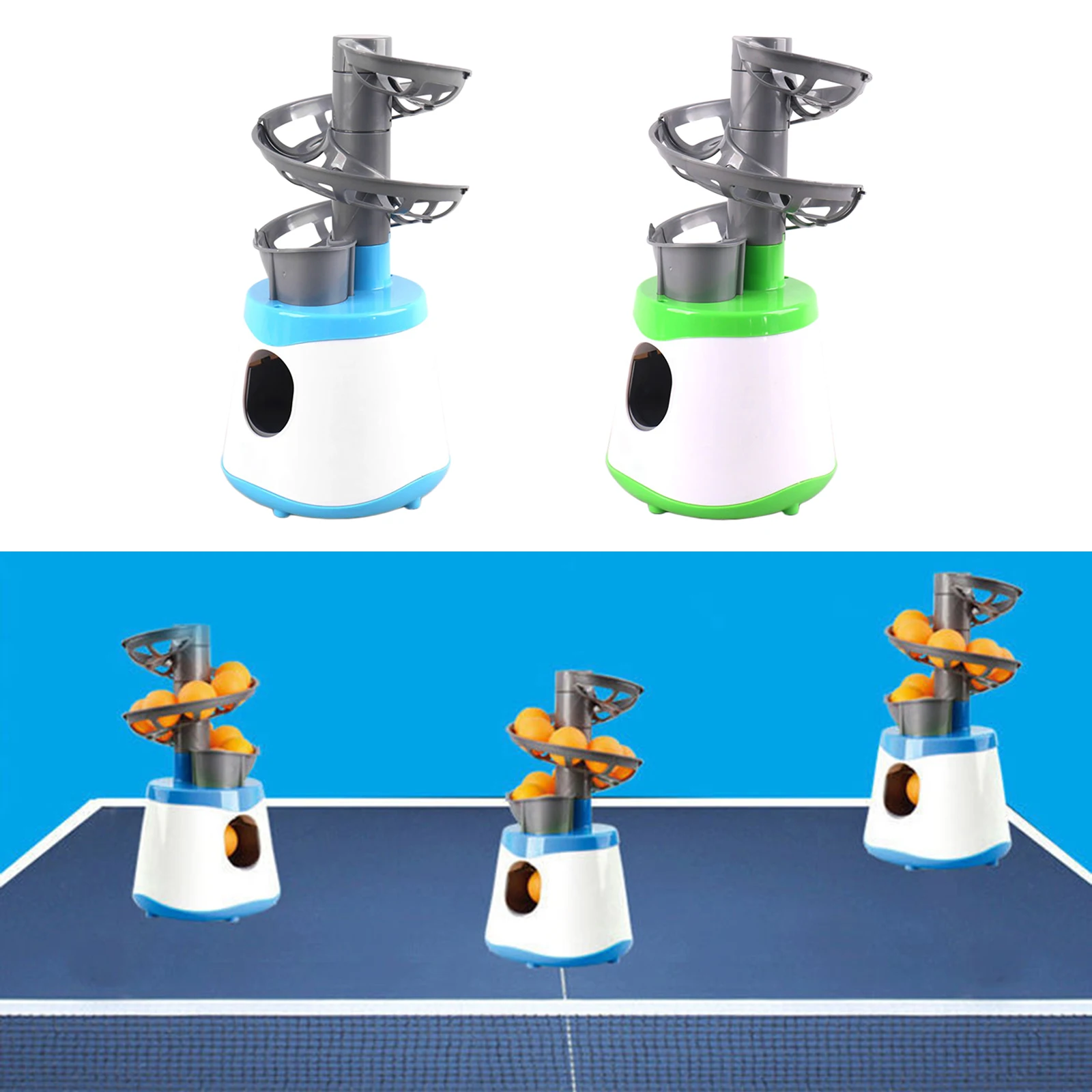 Battery Operated Mini Table Tennis Robot Service Pitching Machine Trainer Adult Kid Sport Game Gift Racquet Sports