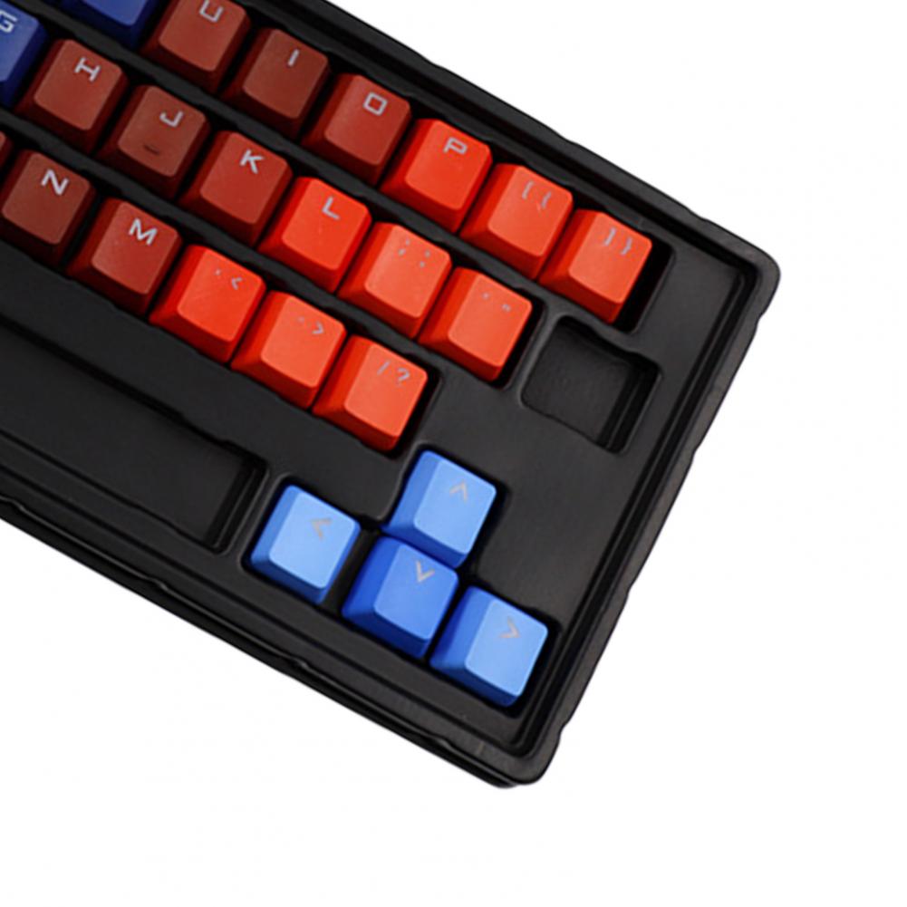 37-chave azul-vermelho gradiente backlight pbt keycaps teclado