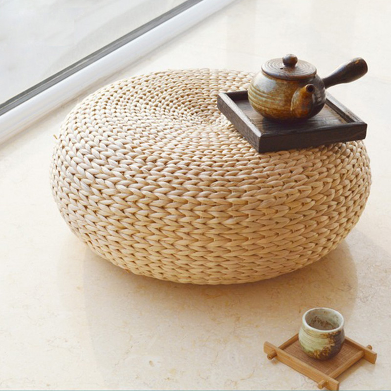 Japanese Style Handmade Straw Woven Seat Cushion Tatami Dia. 40cm (15.75')
