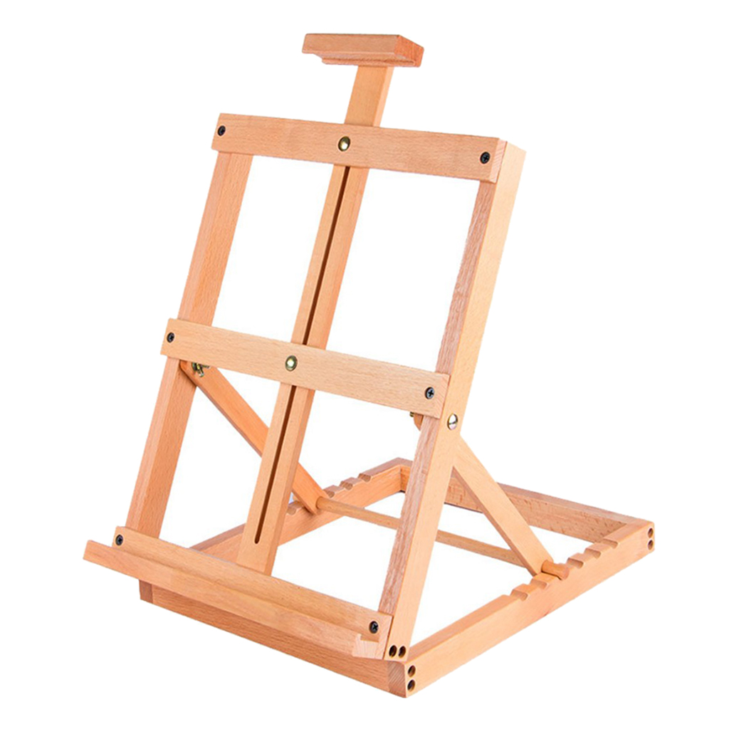 Wood Table Top Easel Adjustable Portable Art Easel for Painting and Drawing or