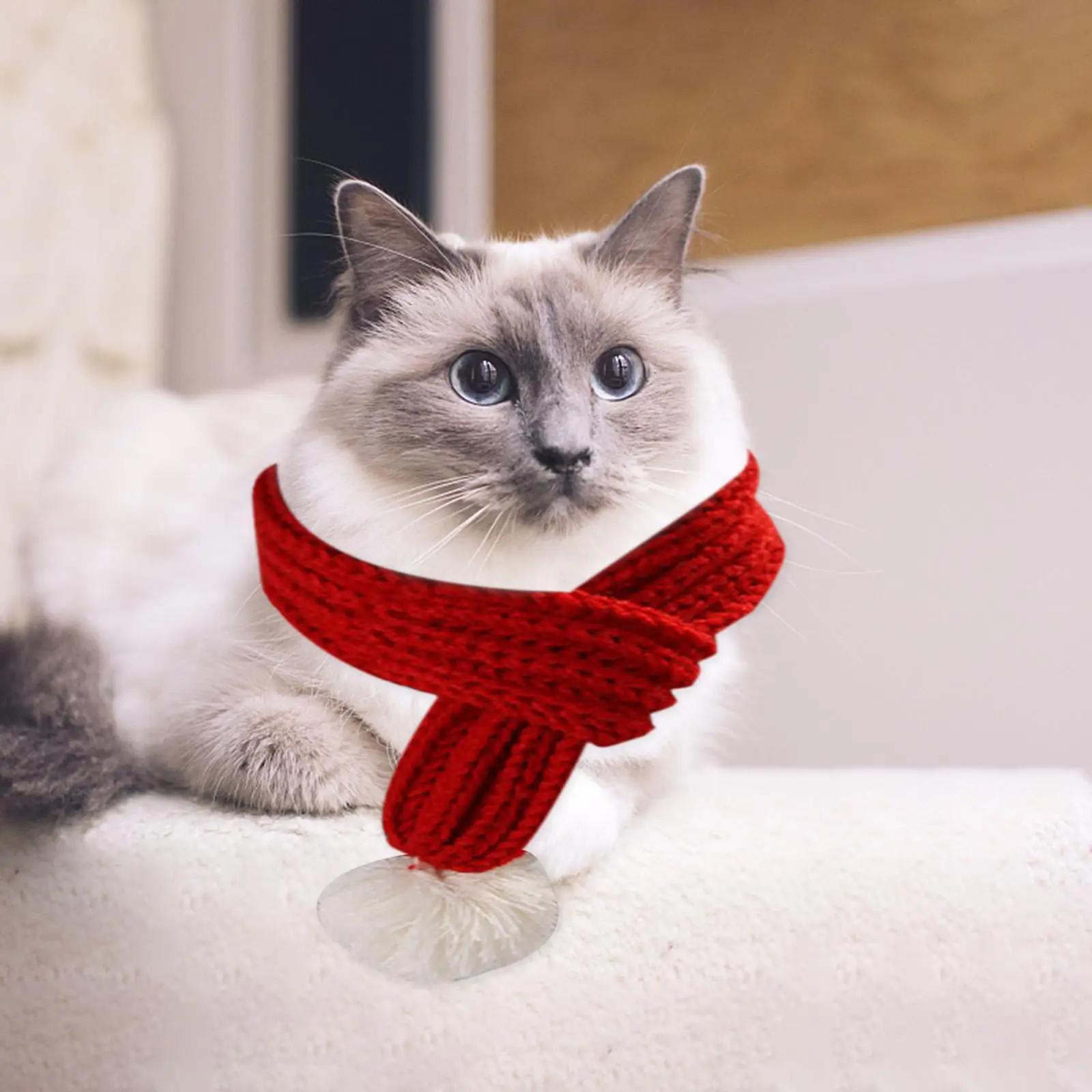 2Pcs Winter Pet Scarf Knit Pet Supplies Neckerchief Dog Costume Collar Cat Xmas