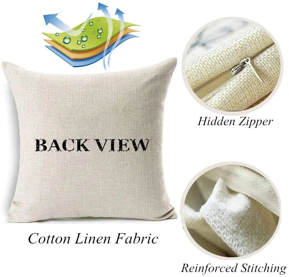 Yellow Cotton Linen Square Home Decor Throw Pillow Case Sofa Cushion Cover 18" 