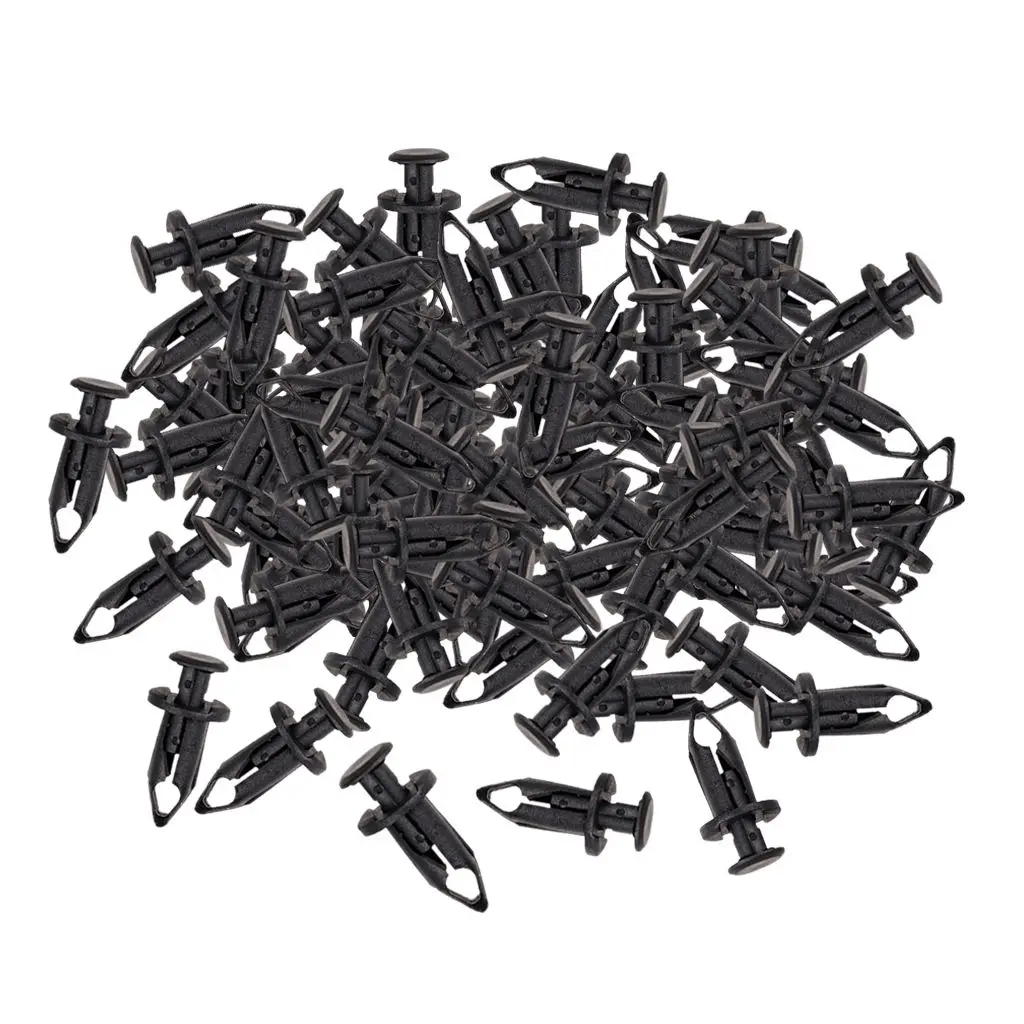 100x  Bumper Clips 9mm Push Type Pin Nylon Fastener Clips Replacement