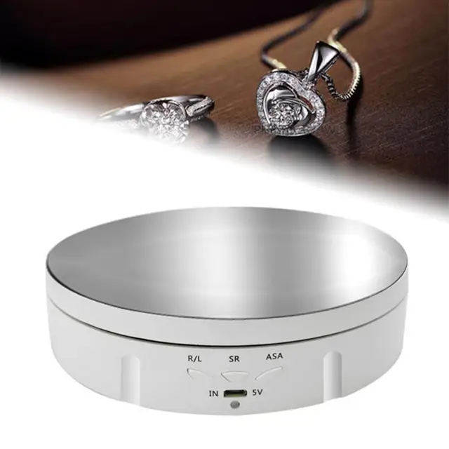MEIDELI Electric Rotating Stand 1 Set Show 40-50db Low Noise Practical Electric  Turntable Automatic Rotating Jewellery Holder 