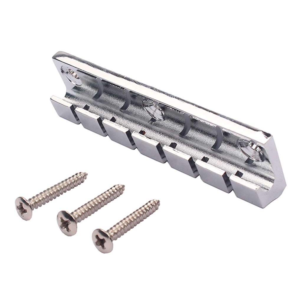 Chrome Plated 6-string Stopbar Tailpiece Guitar Bridge for Electric Guitars