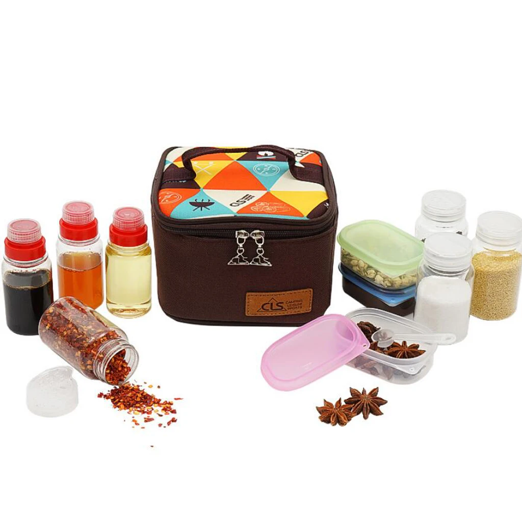 10 Pieces Seasoning Box, Salt and Pepper Shakers Barbecue Spice Jar Condiment Bottle Kitchen Supplies