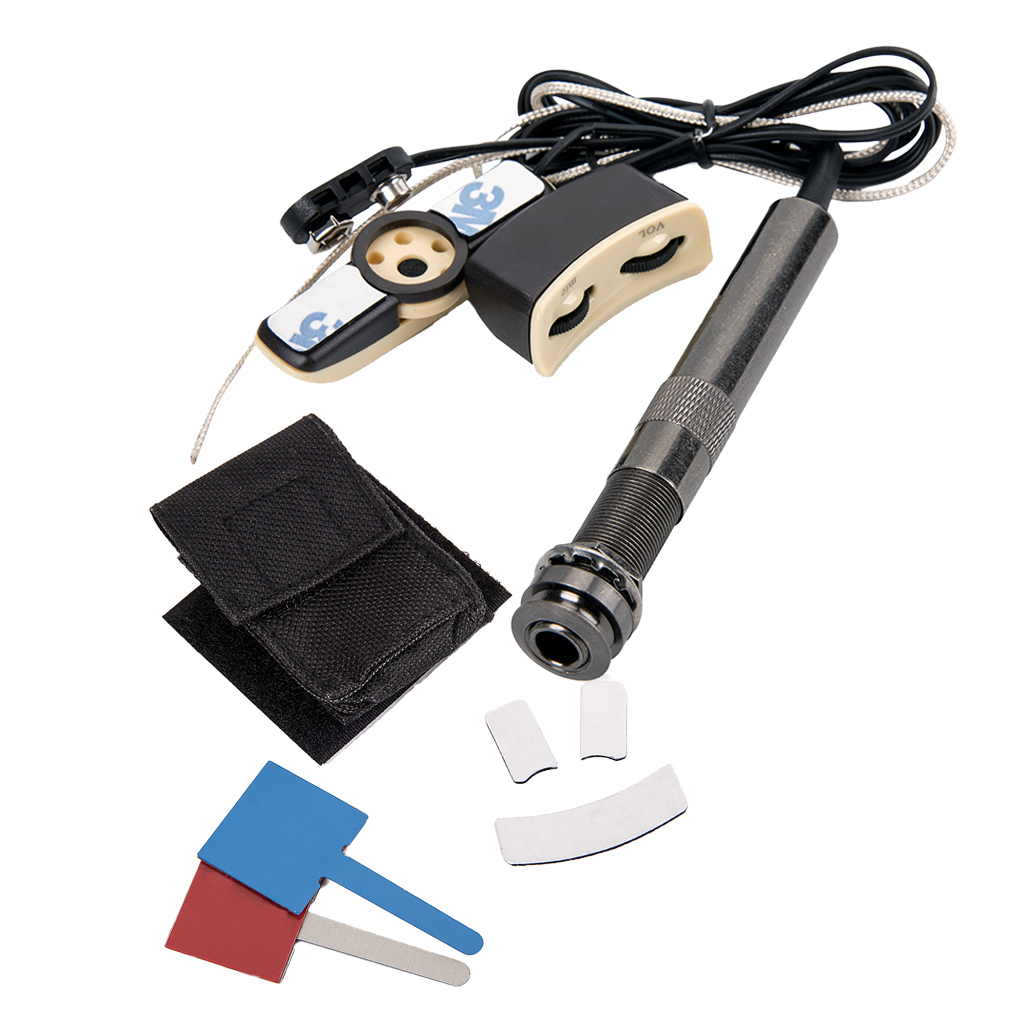 Acoustic Guitar Sound Hole Transducer Piezo Pickup Amp with Battery Bag
