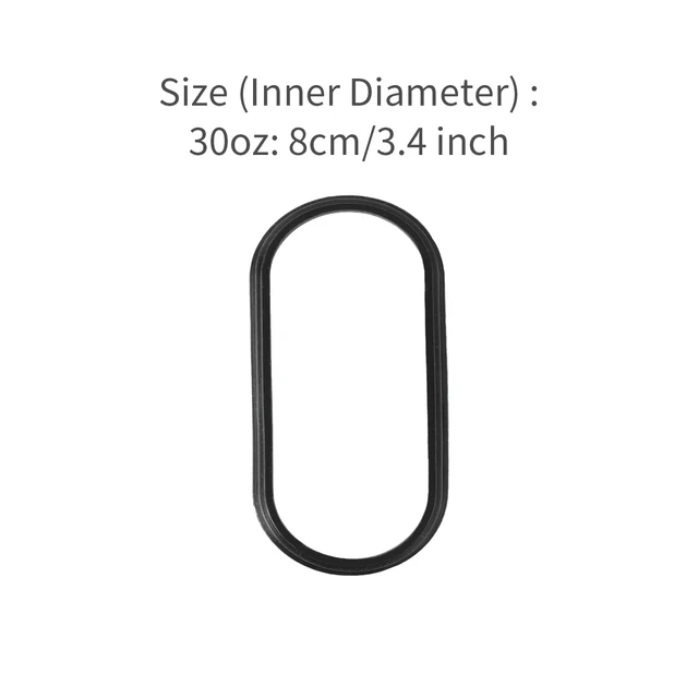 Pack of 4-20/10 oz Replacement Rubber Lid Ring, 3.3 Inch Diameter - Gasket  Seals, Lid for Insulated Stainless Steel Tumblers, Cups Vacuum Effect, fit