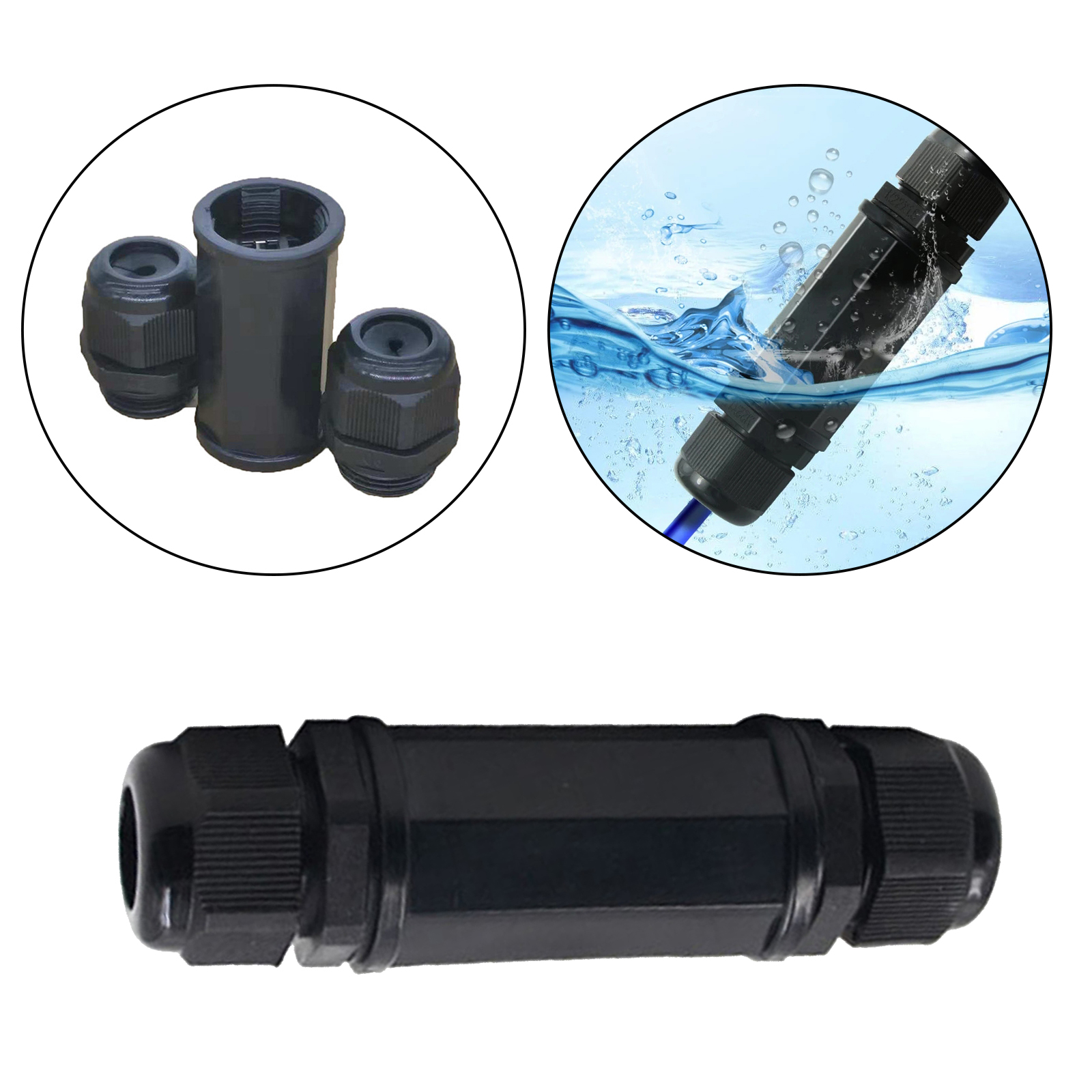 Waterproof Connector Ethernet LAN Cable Connector Double Head Shielded Outdoor Coupler Adapter Female to Female