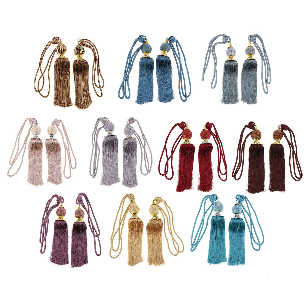 1 Pair Window Curtain Fringe Tie Drape Tassel Rope Holdback Tieback Home Decoration