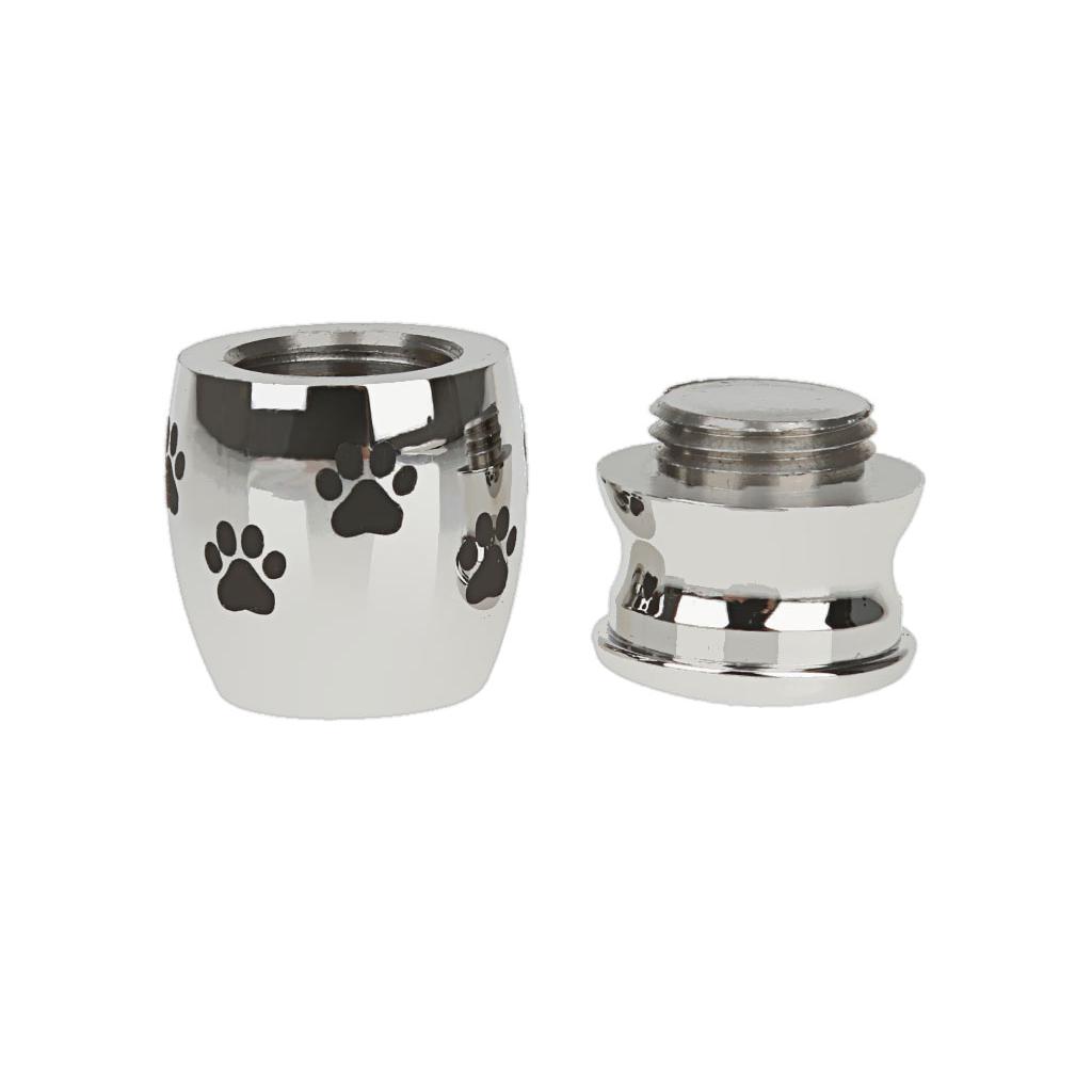 Paw Pattern Mini Cremation Urns Pot Keepsake Jewelry - Cremation Urn Memorial Pendant Charms + Urn Funnel for Pet Ashes Holder