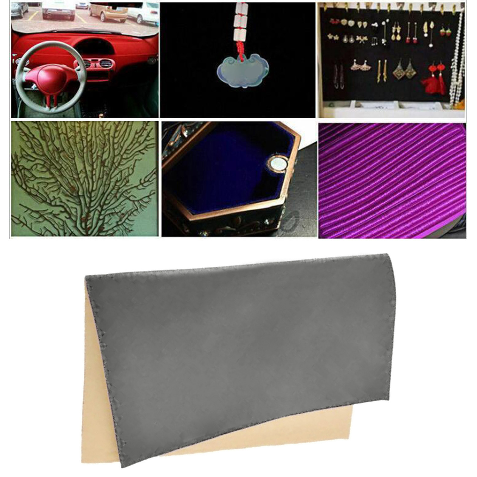 20cm x 150cm Self-adhesive Velvet Flock Liner Jewelry Drawer Fabric Sticker Wallpaper MultiColor DIY Craft