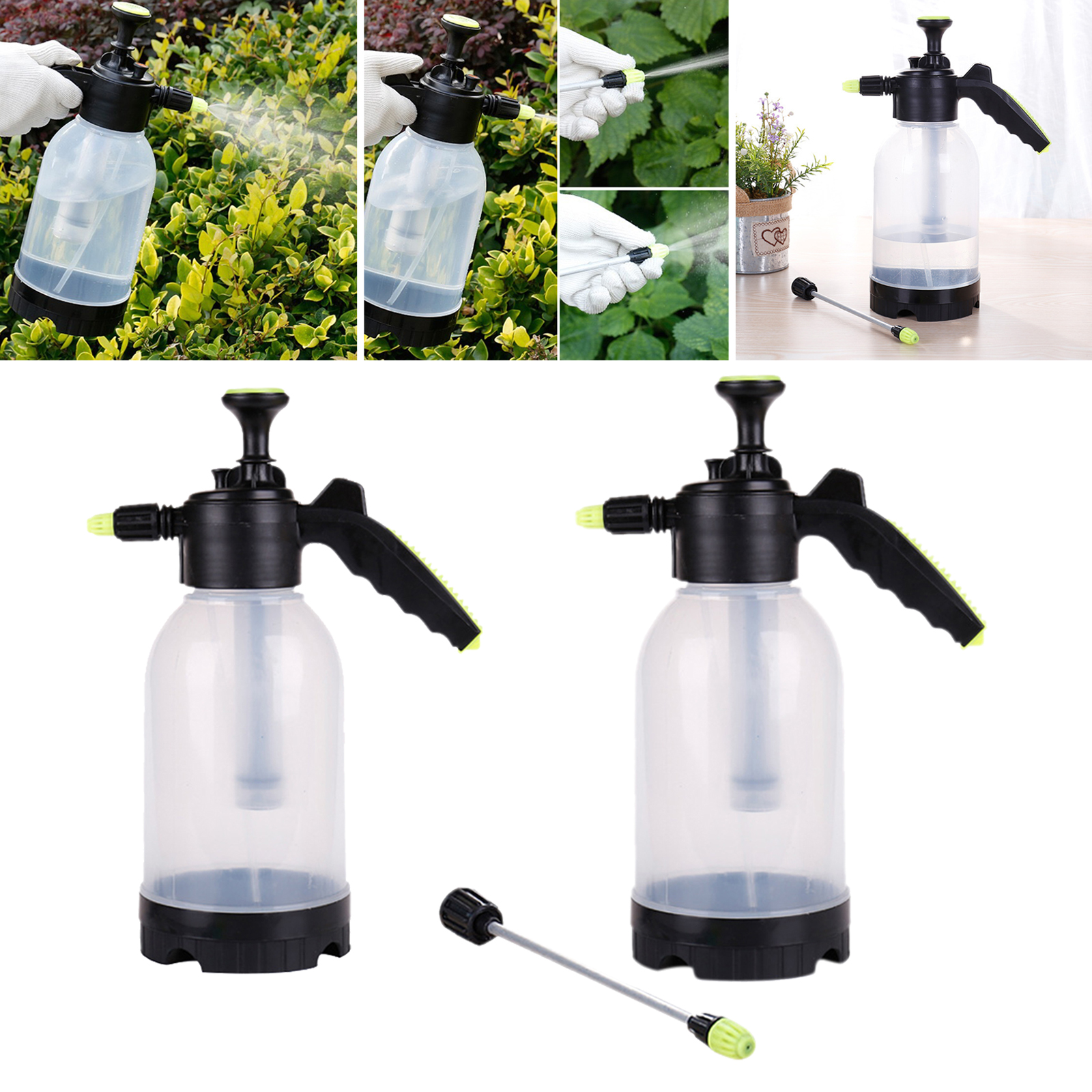 2L Plant Mister Spray Bottle Succulent Watering Bottle Small Plant Sprayer with Top Pump for Indoor Potted Plants