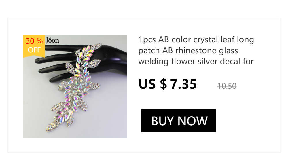 1 Stück Ab-Kristall, lange Strass-Applikation, große Aufnäher für Hochzeit, Kleidung, Taschen, Schuhe, Accessoires, 8,66 x 3,54 Zoll YHZ008 – Detail 4