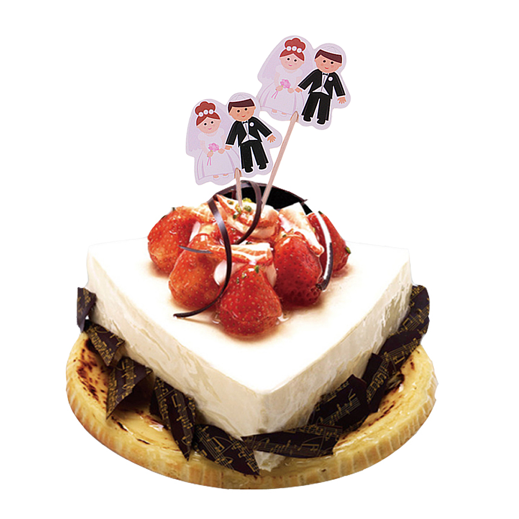 20pcs Paper Bride and Groom Cupcake Pick Topper Wedding Party Decoration