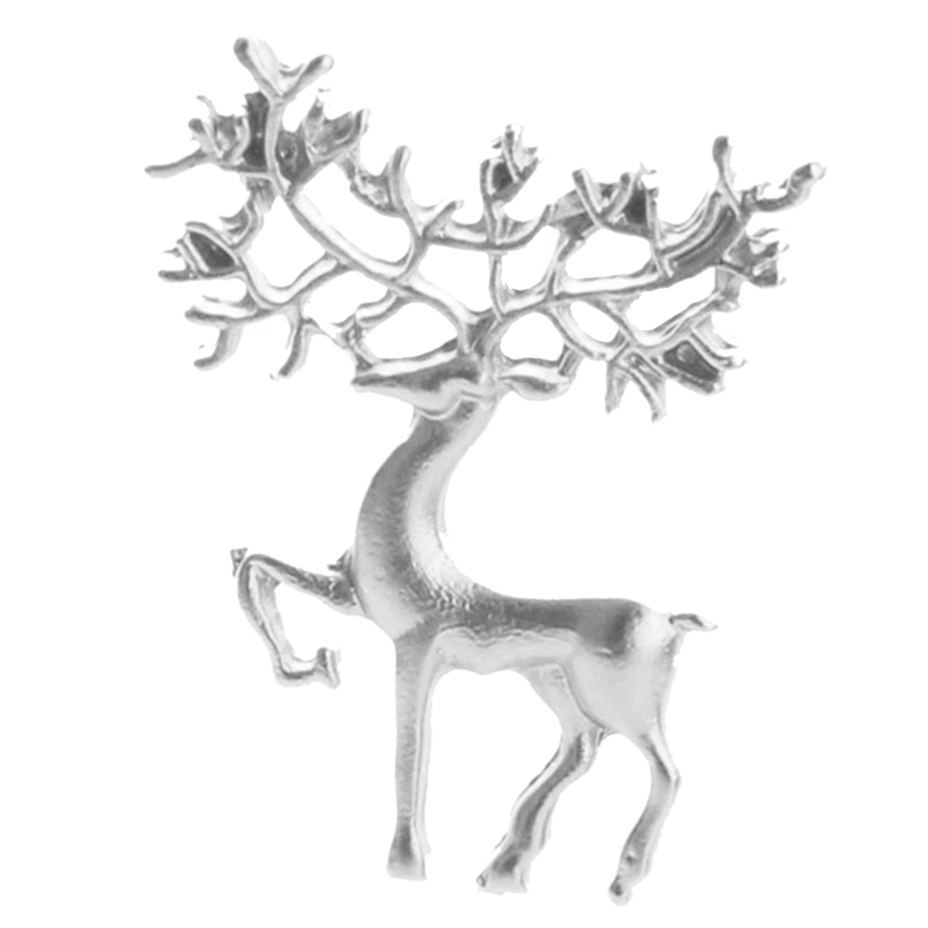 Fashion Christmas Reindeer Elk Head Brooch Pin Boutonniere Charms Corsage