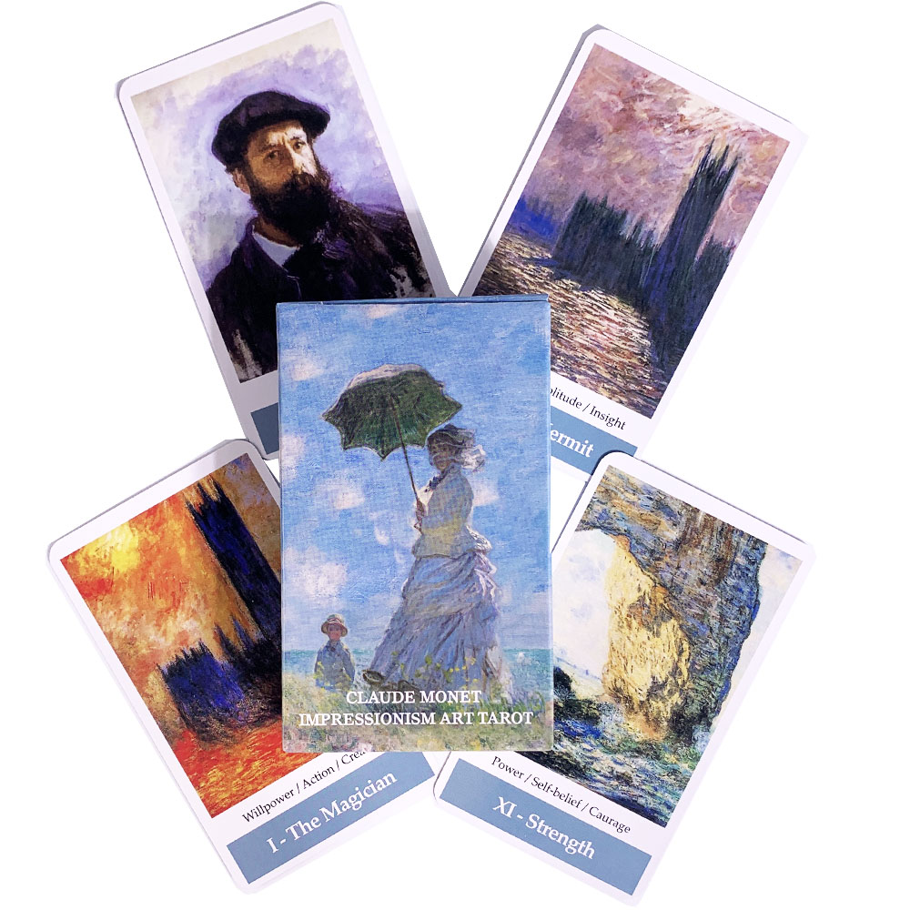 Claude Monet Impressionism Art Tarot Card Impressionist Style Landscape Pastoral Landscape Card Prayer Divination Board Games
