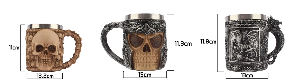 Tankard Goblet Mug Pirate 12 ounce pour NEW Stainless Steel Insert 