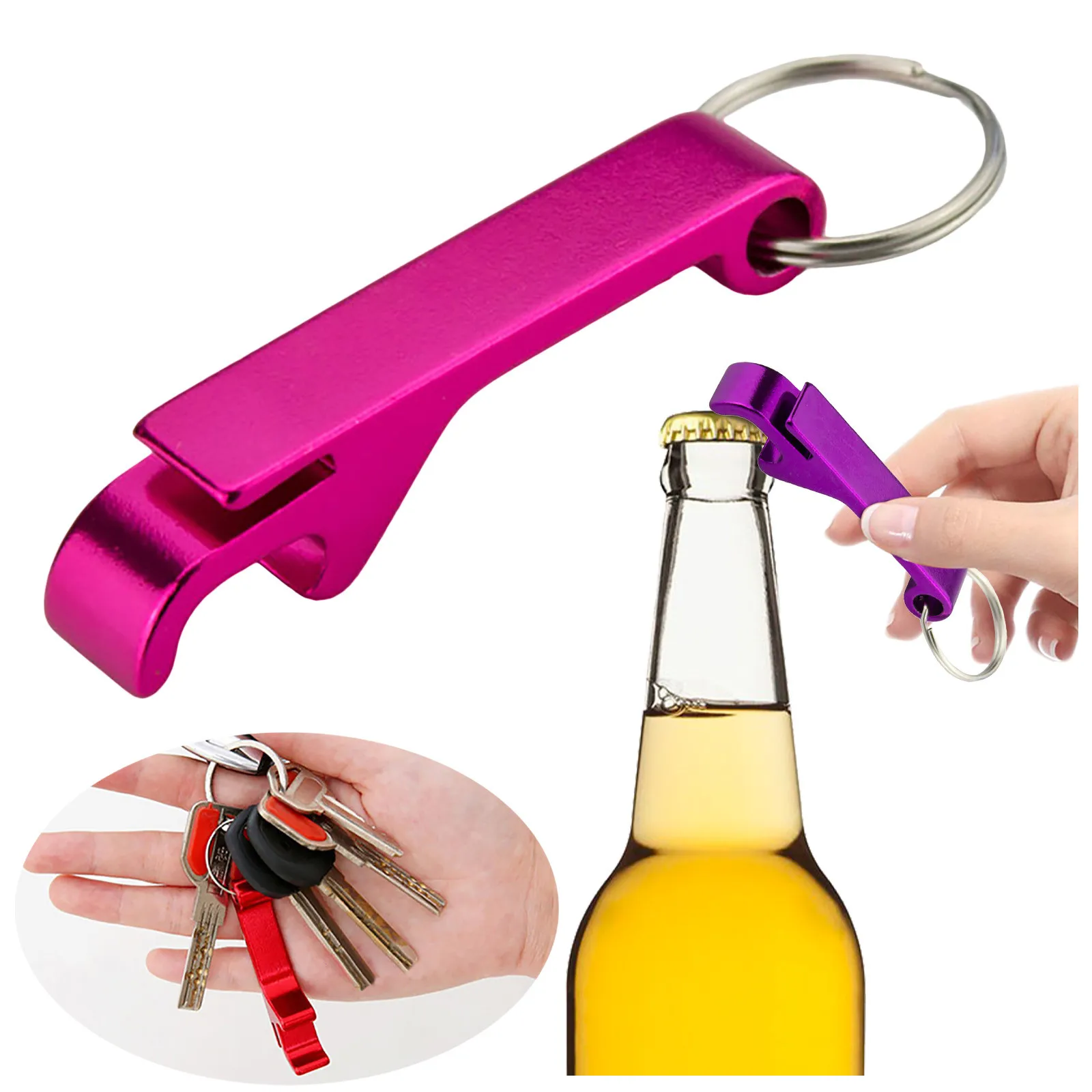 Key Portable Bottle Opener Beer Bottle Can Opener Hangings Ring Keychain TooI_vm 