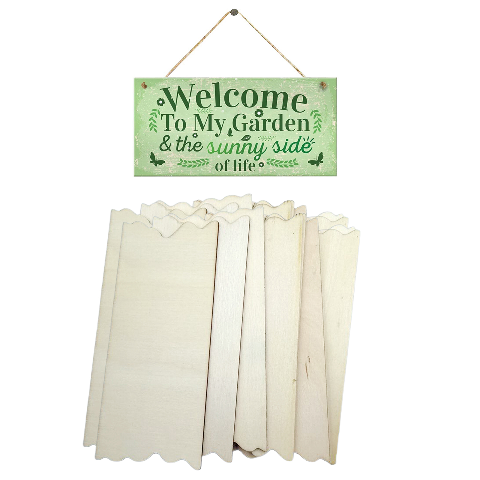 24Pack Unfinished Wood Plaques Cutout Wooden Sign Board DIY Crafts Ornament