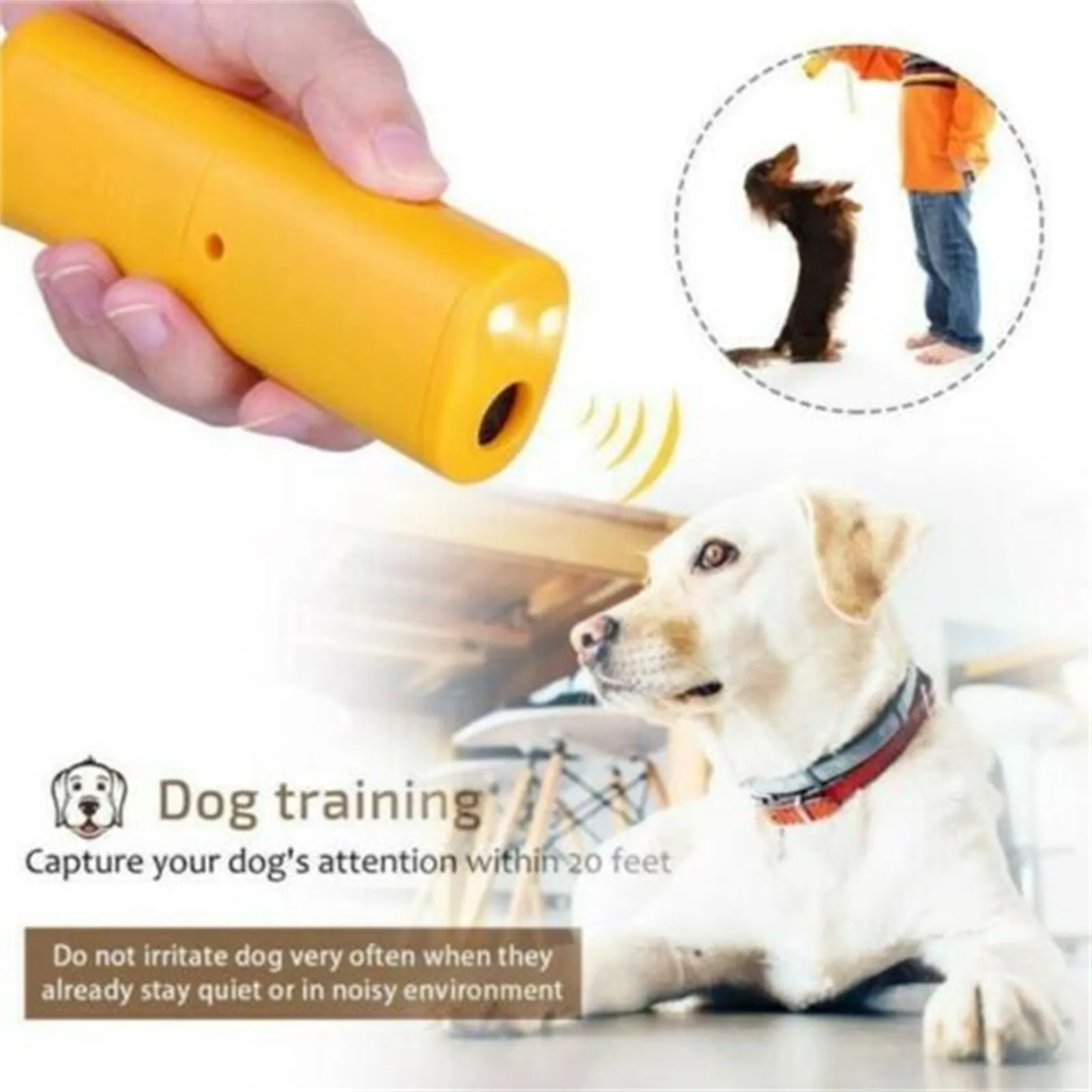 #48 Trainer Training Equipment Stop Ultrasound Ultrasonic Strengthen Dog Pet Pet Battery Barking Control Device Without Led