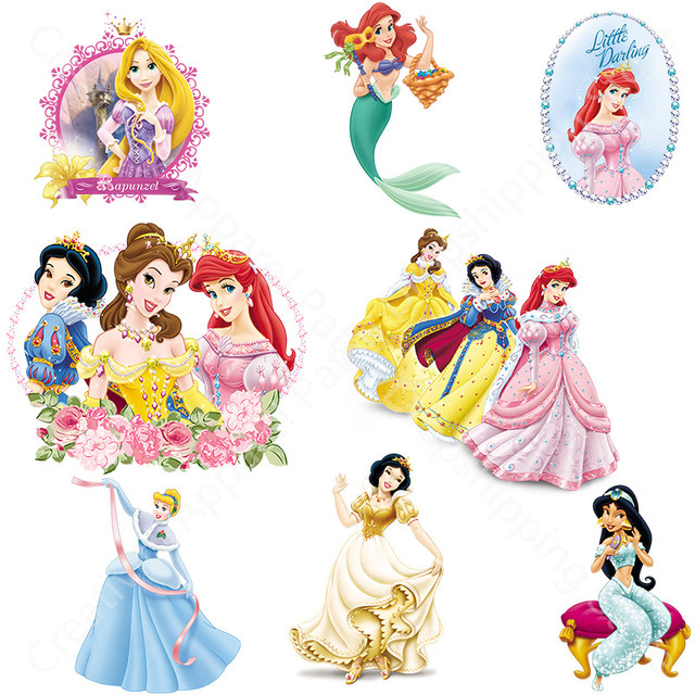 Patches Children's Clothing Disney Princesses - Disney Iron Transfer  Stickers - Aliexpress