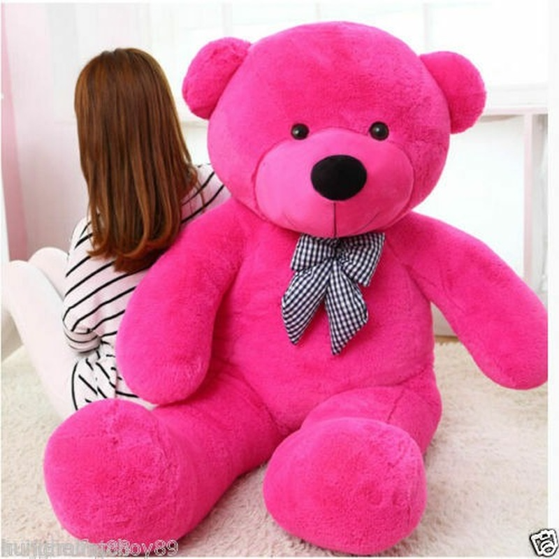 dark pink teddy bear